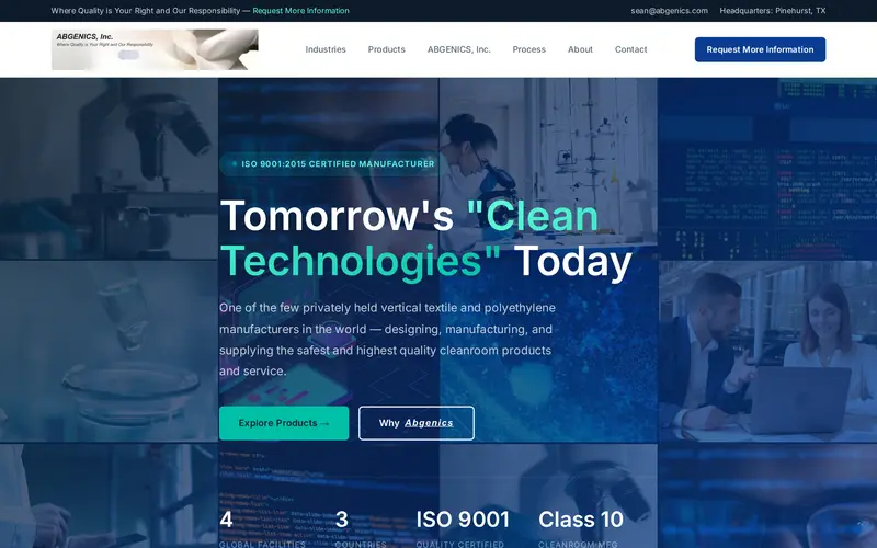 Abgenics website screenshot