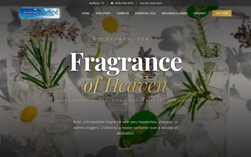 Fragrance of Heaven website screenshot