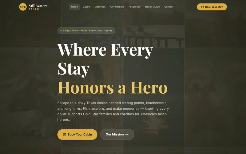 Stillwaters Ranch website screenshot